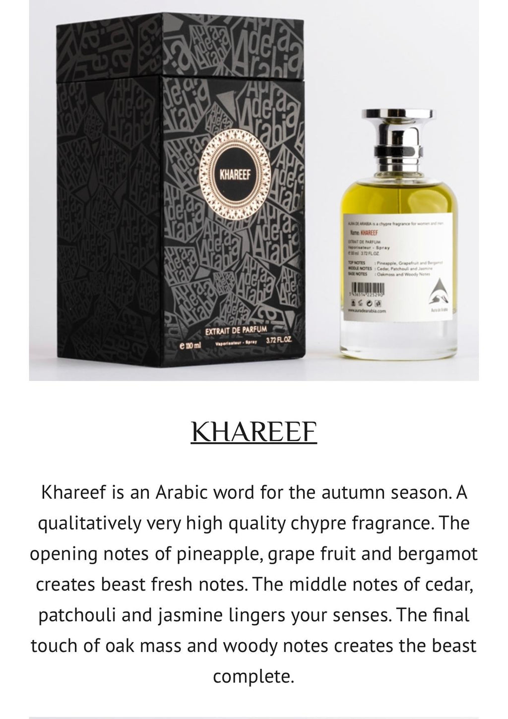 KHAREEF 110 ml • Extrait de Parfum