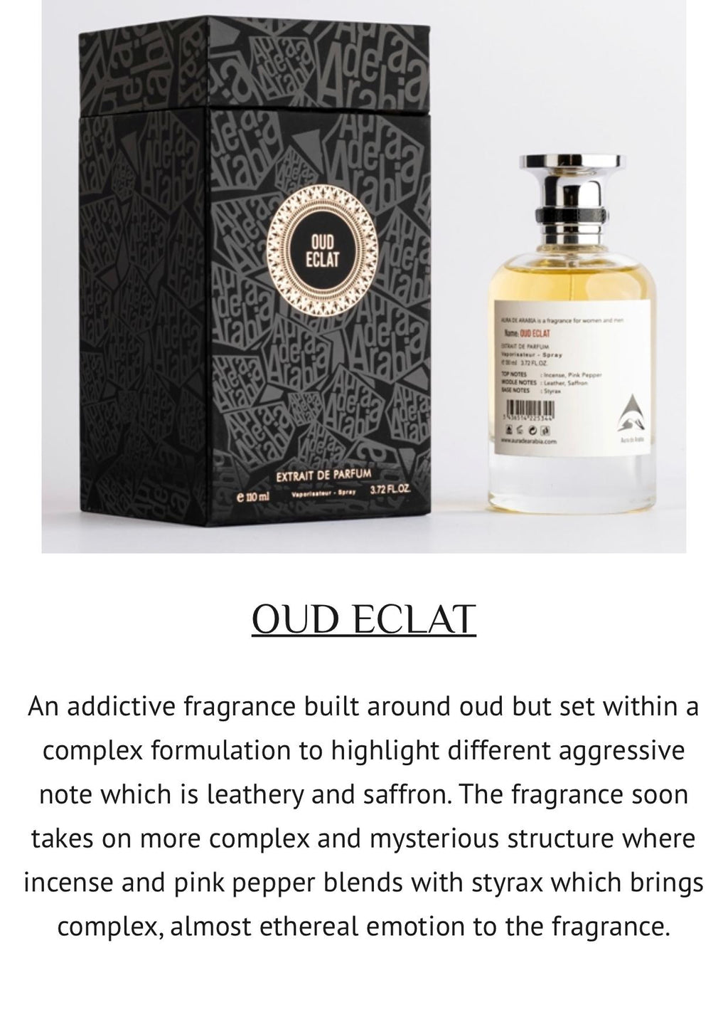 OUD ECLAT 110 ml • Extrait de Parfum