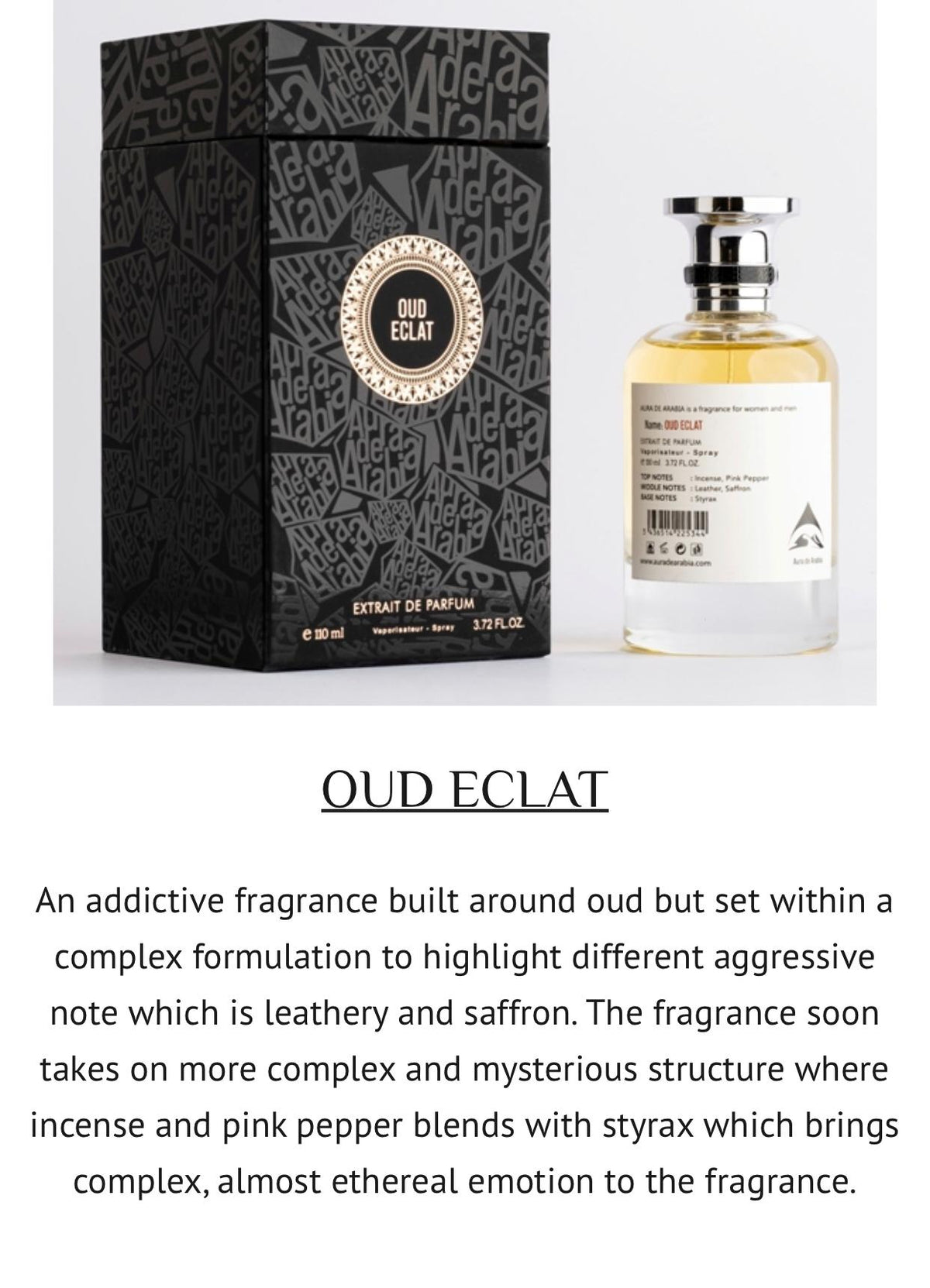 OUD ECLAT 110 ml • Extrait de Parfum