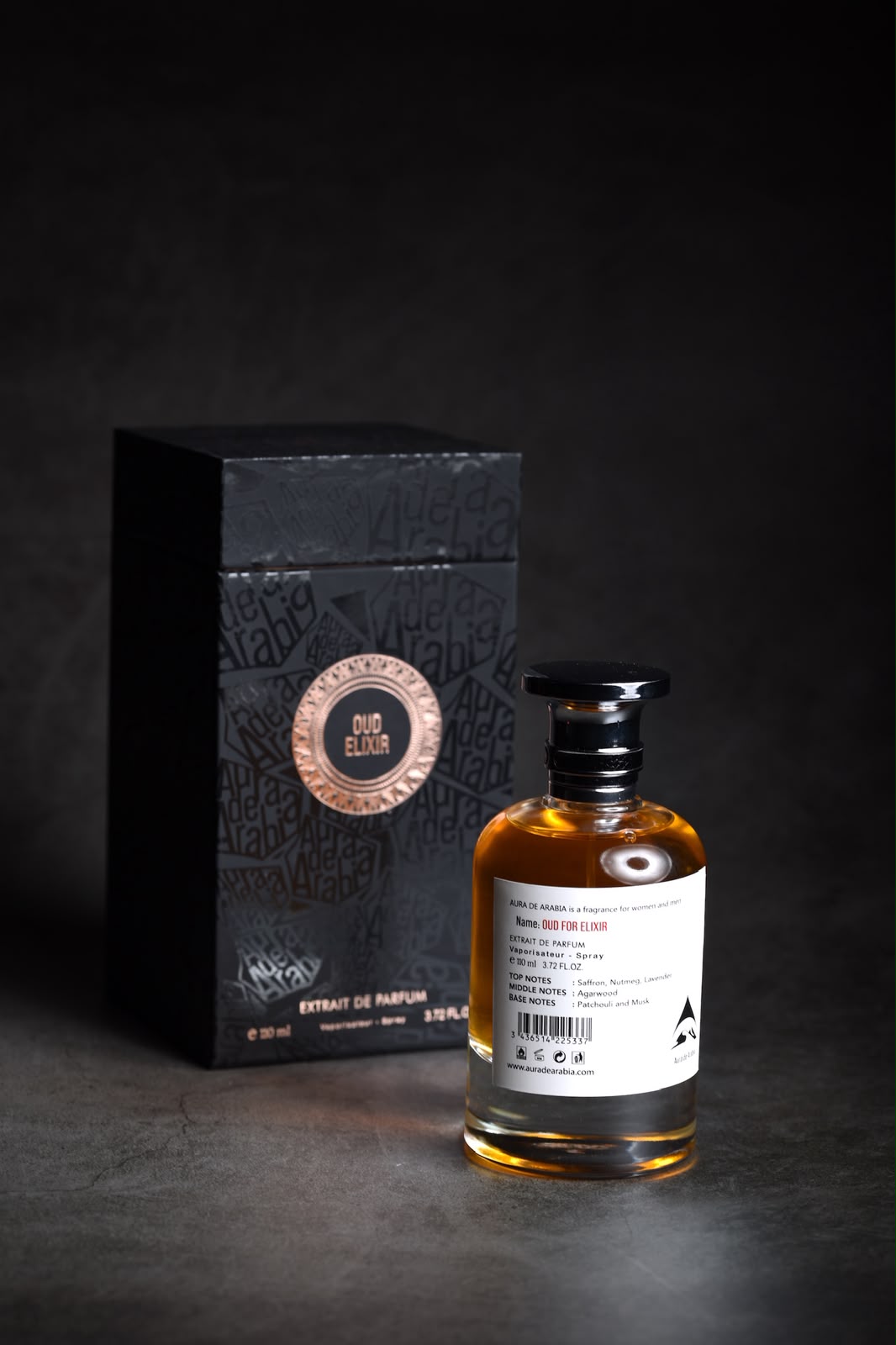 OUD ELIXIR bottle with box