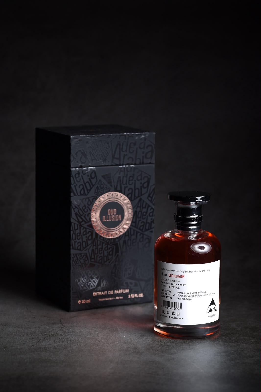 OUD ILLUSION bottle with box